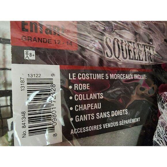 Sassy Skeleton Costume Sugar Skull Dia de Los Muertos Kids L 12-14 * Dress Only - Picture 5 of 5